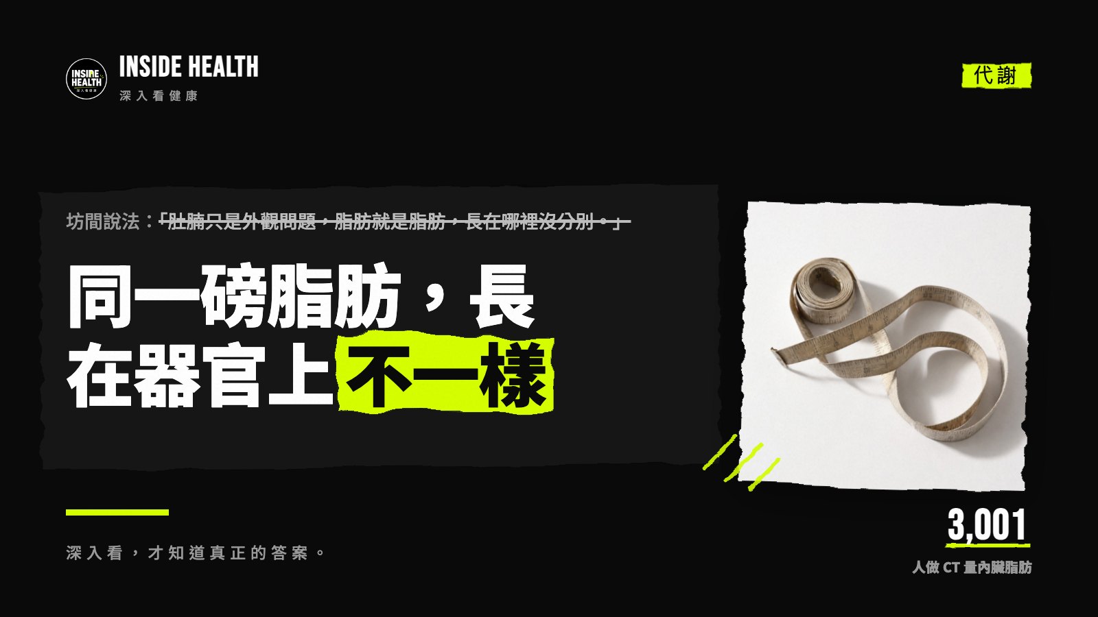 同一磅脂肪,長在器官上不一樣
